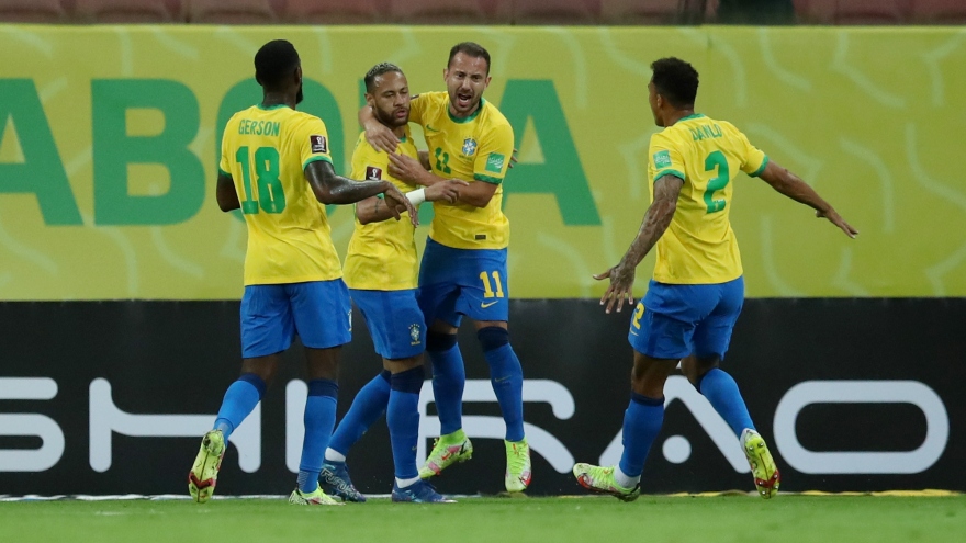 Bảng xếp hạng vòng loại World Cup 2022 khu vực Nam Mỹ: Brazil toàn thắng, tiến gần VCK